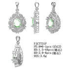 Sterling Silver Semi Mount Pendant Setting Pear PE 8x6mm - Syzjewelry